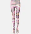 Pucci Iride Printed Tights In Multicoloured