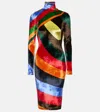 Pucci Iride Printed Velvet Minidress In Multicoloured