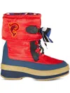Pucci Iride Ribbon-bow Snow Boots In Red