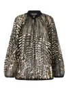 Pucci Sheer Blouse With Long Sleeves And Sequins In Black