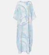 Pucci Orchidee-print Silk Kaftan In Multicolor