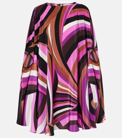 Pucci Iride-print Silk Kaftan In Pink