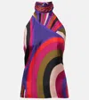 Pucci Iride Silk Satin Top In Multi
