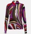 Pucci Fuchsia Multicolour Silk Shirt For Women In Multicoloured