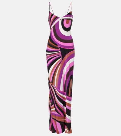 PUCCI IRIDE SILK SLIP DRESS