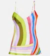 Pucci Iride-print Silk Top In Multicoloured