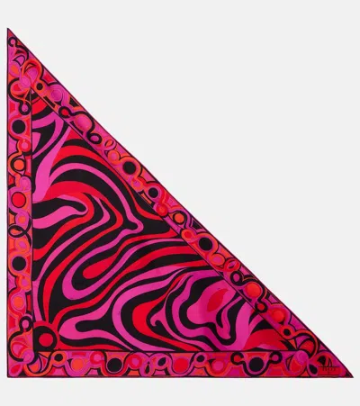 Pucci Iride Silk Twill Scarf In Multi
