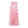 Pucci Cotton Printed Maxi Skirt In Pink