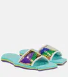 Pucci Printed Twill Slides In Multicoloured