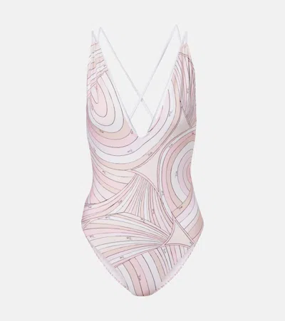 Pucci Iride Swimsuit In Neutral