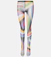 Pucci Iride Tights In Viola/rosso