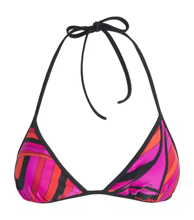 Pucci Iride Triangle Bikini Top In Pink
