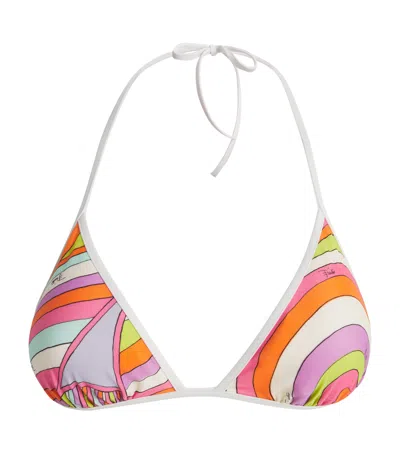 Pucci Iride Triangle Bikini Top In Multi