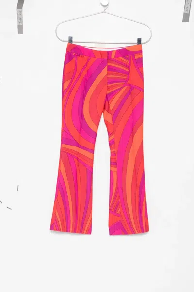 Pre-owned Pucci Iride Trousers In Red