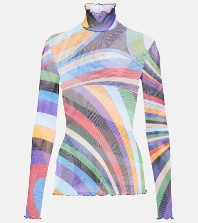 PUCCI IRIDE TULLE TOP