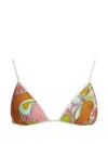 Pucci Orchidee Triangle Bikini Top Adjustable Straps In Multi
