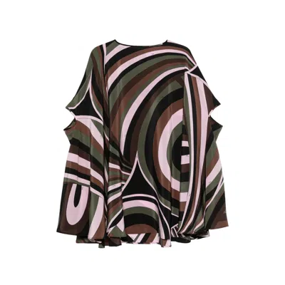 Pucci Iride Print Crepe De Chine Kaftan In Multi