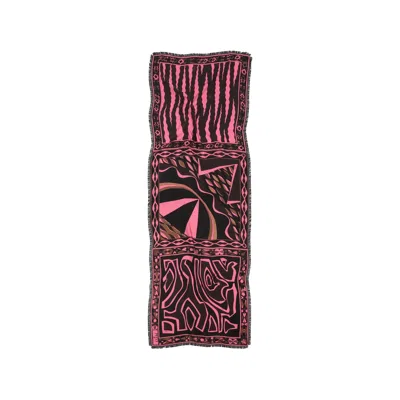 Pucci Iride-print Frayed Scarf In Pink