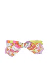 Pucci Lightweight Wrap-around Headband With Decorative Bow Tail In Pink