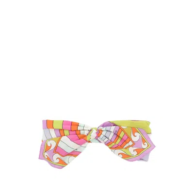 Pucci Iride-print Knotted Headband In Pink
