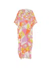 Pucci Occhi-print Cotton Muslin Maxi Caftan Dress In Multi