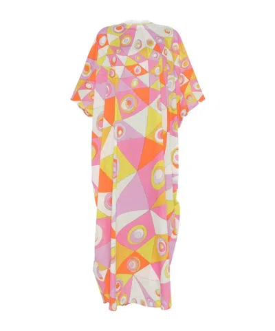 PUCCI PUCCI GEOMETRIC PRINT KAFTAN DRESS
