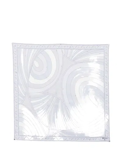 Pucci Iride-print Scarf In Blue