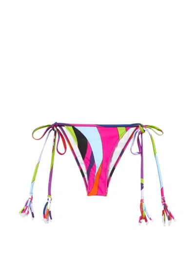 Pucci Iride-print Side-tie Bikini Bottoms In Multi