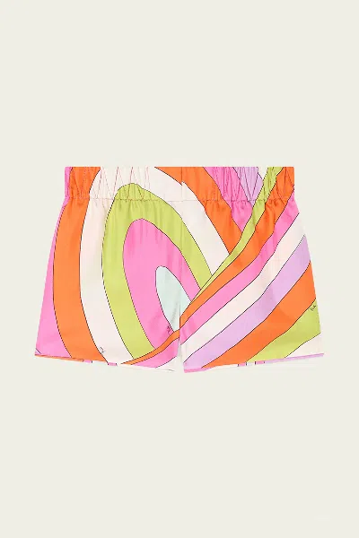 Pucci Iride-print Silk Shorts In Multicolor