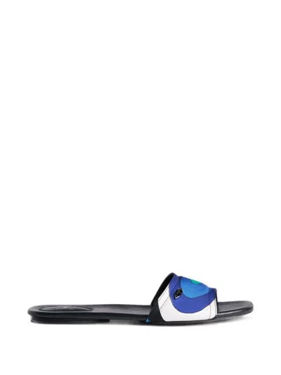 Pucci Yummy Slide Sandal Open Toe Rubber Sole In Red