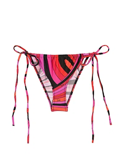 Pucci Iride-print Tie-side Bikini Bottoms In Multi