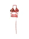 Pucci Iride-print Wrap-around Bra In Orange