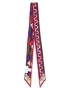 Pucci Geometric-pattern Silk Scarf In Pink