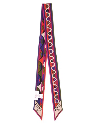 PUCCI PUCCI IRIS AND DIAMOND PRINT SCARF