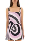 Pucci Iris Print Mini Dress In Pink