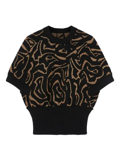 Pucci Jacquard Labirinto Top In Black