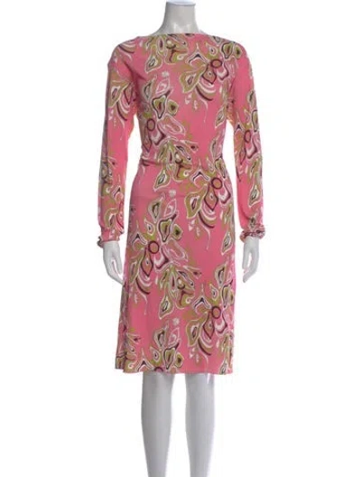 Pre-owned Pucci Jersey Knee-length Dress In Pink