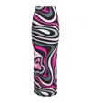 Pucci Marmo-print High-waist Skirt In Nero Fuxia In Multi