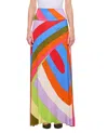 Pucci Jersey Satin Skirt In Multicolor