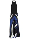 Pucci Printed Cady Halterneck Jumpsuit In Black