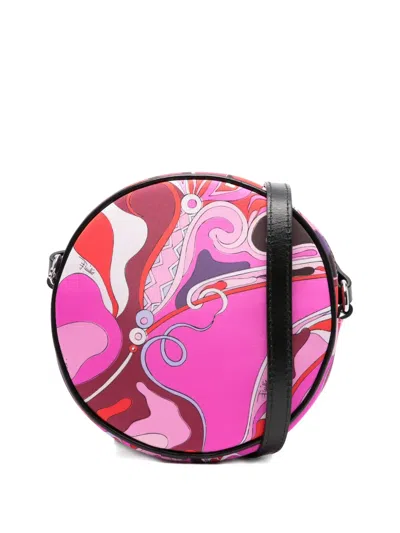 Pucci Junior Kids' Abstract-pattern Shoulder Bag In Pink