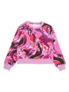 Pucci Junior Abstract-print Cotton Sweatshirt In Pink