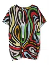 Pucci Junior Abstract-print Short-sleeved Dress In Black