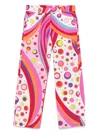 Pucci Junior Abstract-print Trousers In White