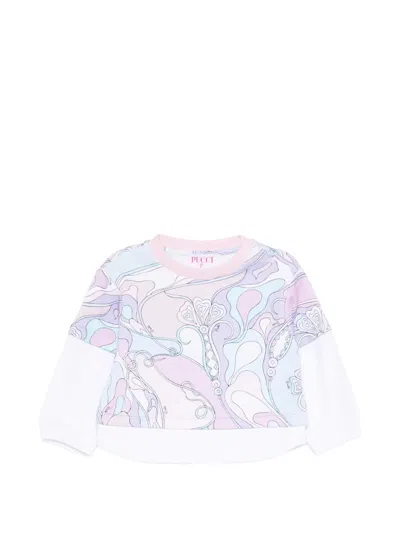 Pucci Junior Babies' Abstract-print Long-sleeve Sweater In Pink