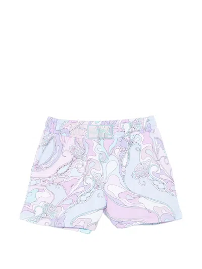 Pucci Junior Kids' Abstract-print Shorts In Pink