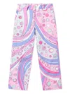 Pucci Junior All-over Printed Leggings In Pink