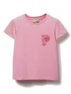 Pucci Junior Appliqué-detail Cotton T-shirt In Pink