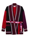 Pucci Junior Belted Cardigan In Multi