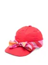 Pucci Junior Bow Printed Hat In Purple